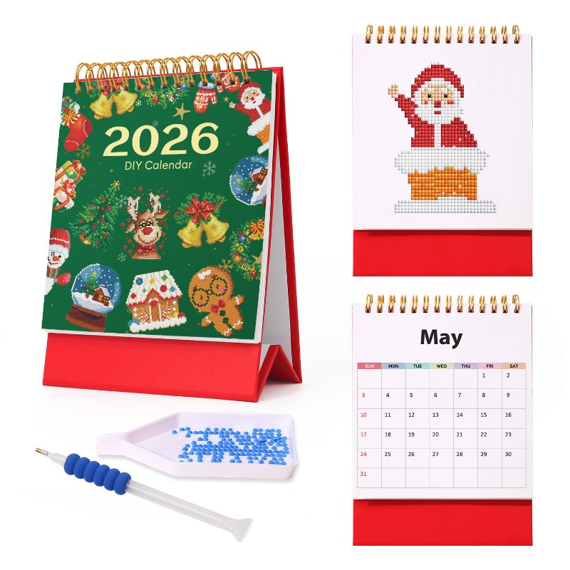 2026 Diamond Painting Bordskalender – Julenedition