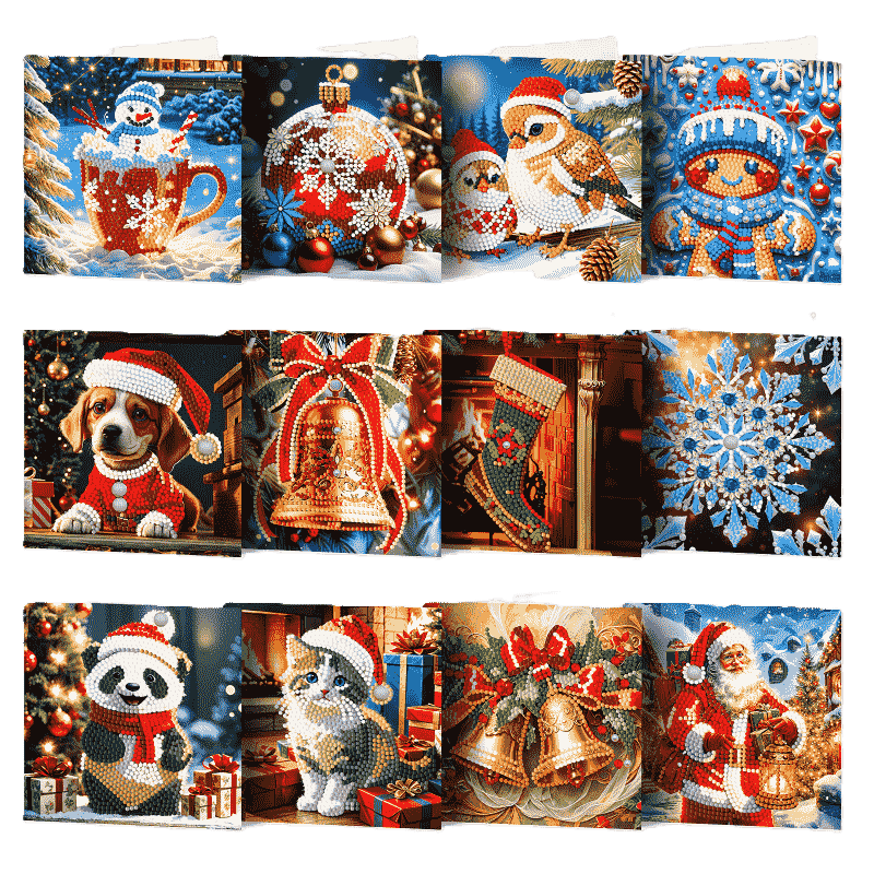 12 julkort – Julstämning-set