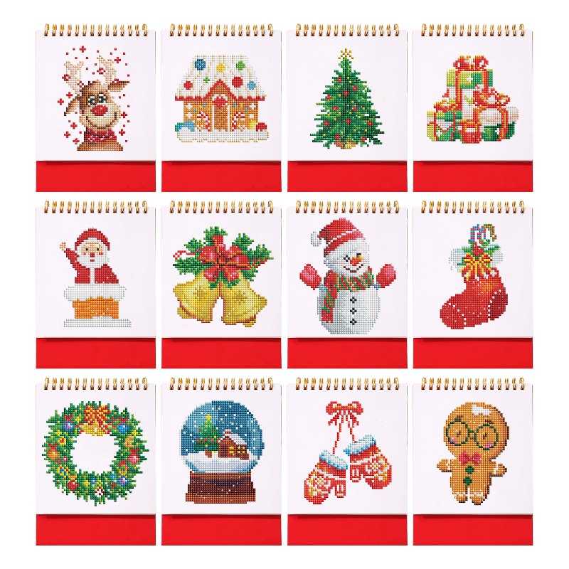 2026 Diamond Painting Bordskalender – Julenedition