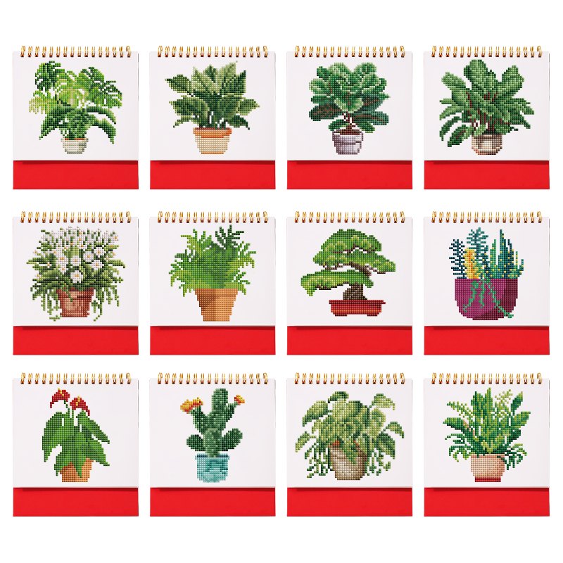 2026 Diamond Painting Bordskalender – Växtedition