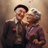 Förälskat gammalt par