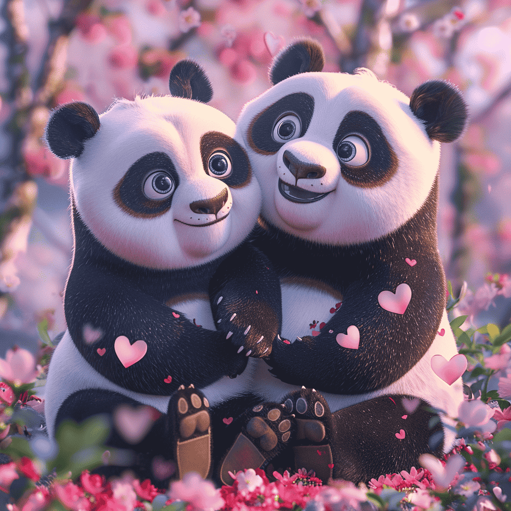 2 söta pandor