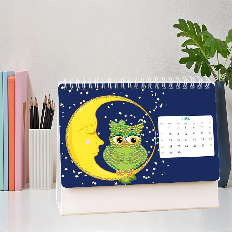 2026 Diamond Painting Bordskalender – Uggleutgåva