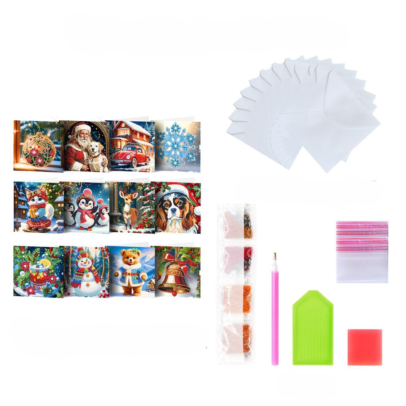 12 julkort – Julmagi-set