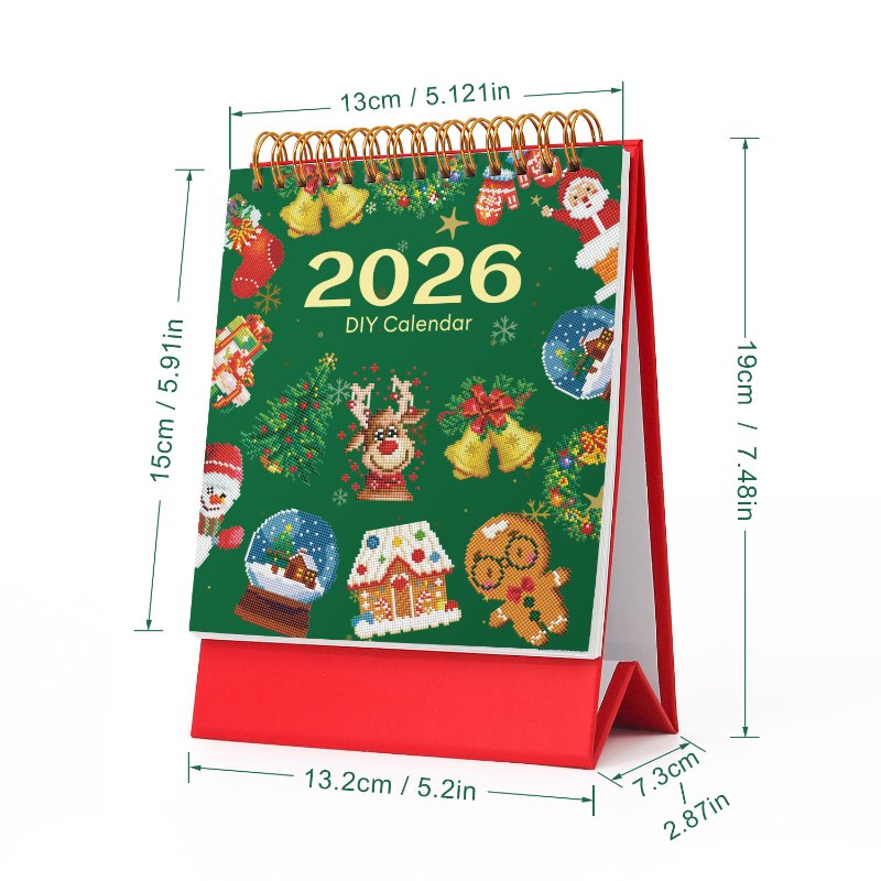 2026 Diamond Painting Bordskalender – Julenedition