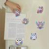 Diamond Painting Magneter – Set med 6 ugglor