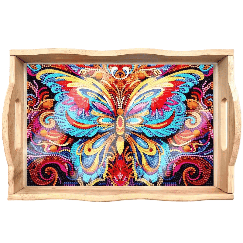 Diamond Painting Bricka – Fjäril