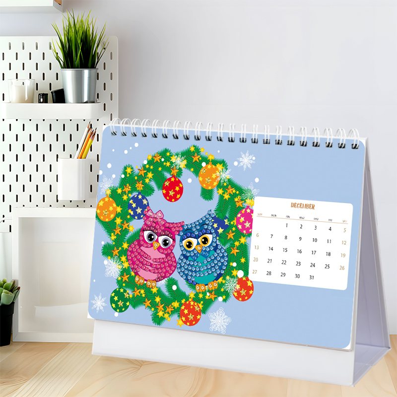 2026 Diamond Painting Bordskalender – Uggleutgåva