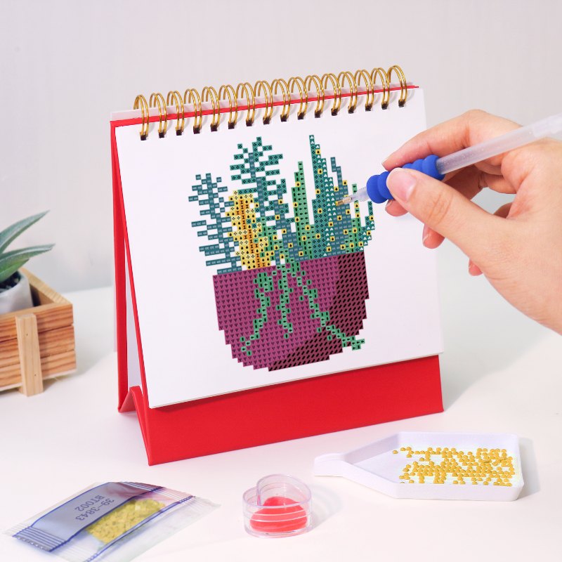 2026 Diamond Painting Bordskalender – Växtedition