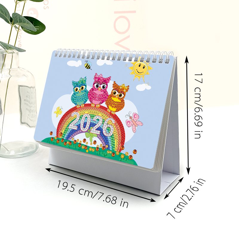 2026 Diamond Painting Bordskalender – Uggleutgåva
