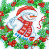 Diamond Painting Julkrans – Snögubbe