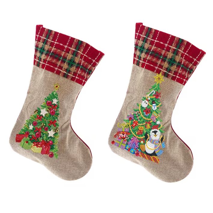 Diamond Painting Julstrumpor – Julgransset-Diamond Painting