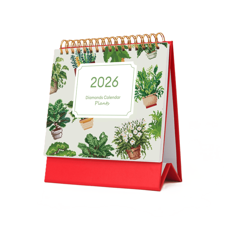2026 Diamond Painting Bordskalender – Växtedition