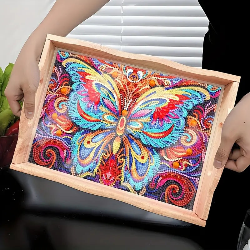 Diamond Painting Bricka – Fjäril