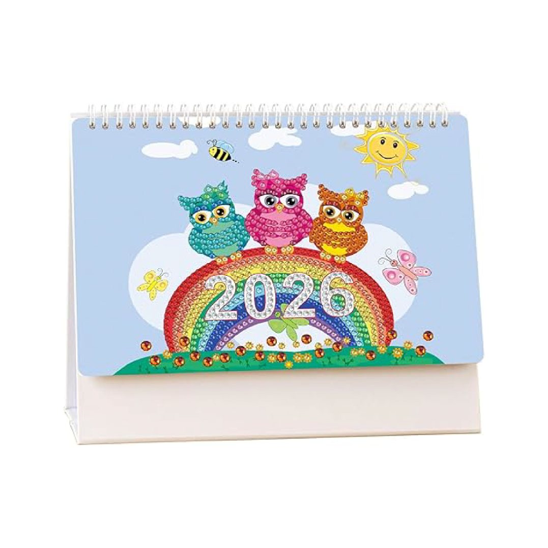 2026 Diamond Painting Bordskalender – Uggleutgåva-Diamond Painting