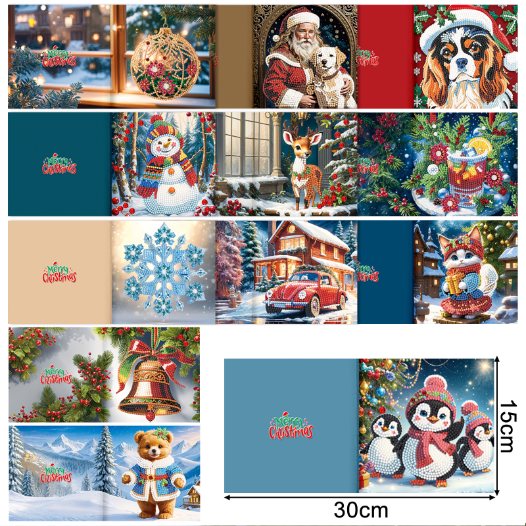 12 julkort – Julmagi-set