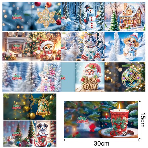 12 julkort – Vintervänner-set