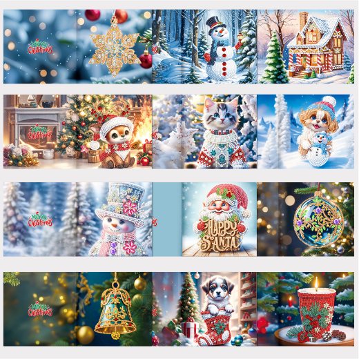 12 julkort – Vintervänner-set