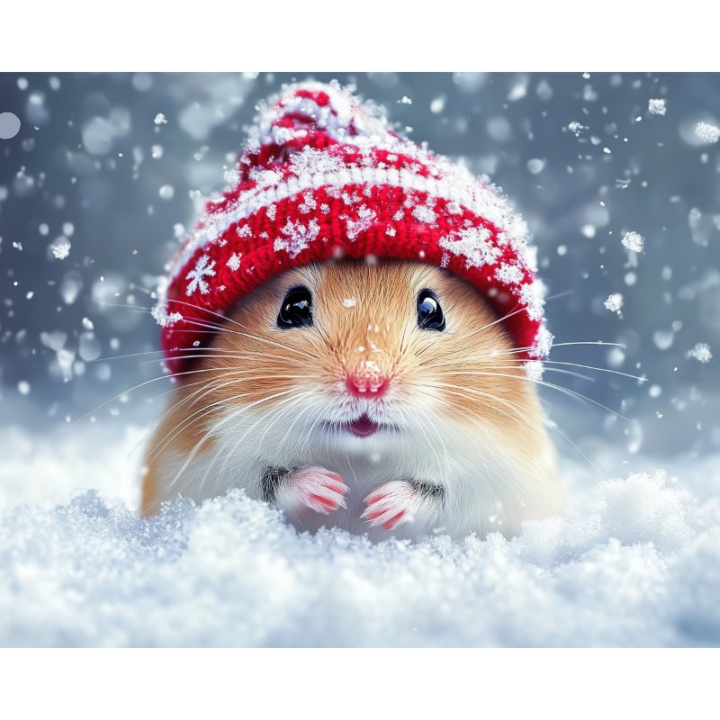 Hamster i snön