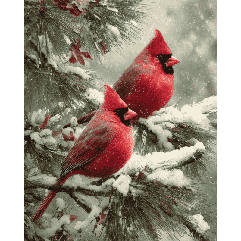 Nordliga kardinaler-Diamond Painting