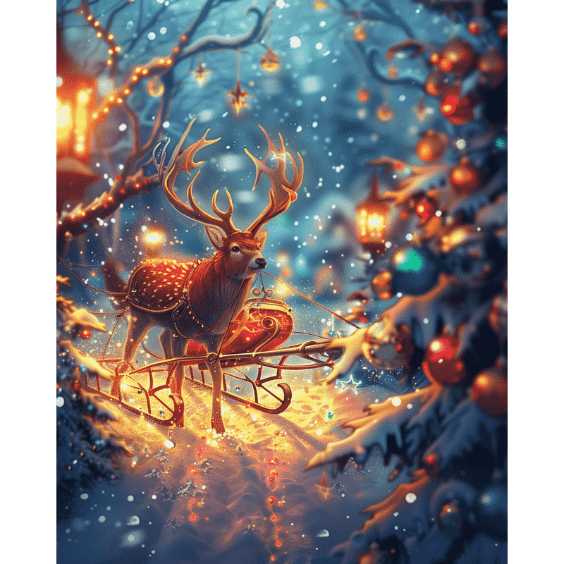 Resa genom snön-Diamond Painting