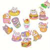 Diamond Painting Stickers – Set med 12 katter