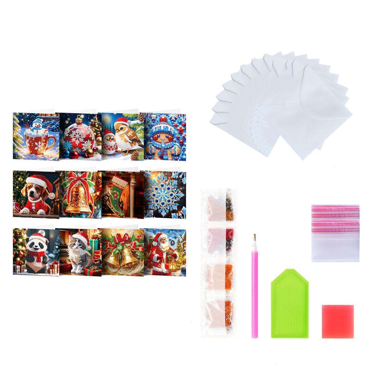 12 julkort – Julstämning-set