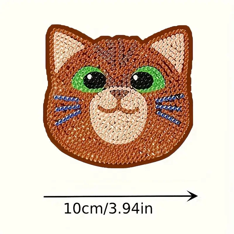 Diamond Painting Katt-underlägg | 8 st