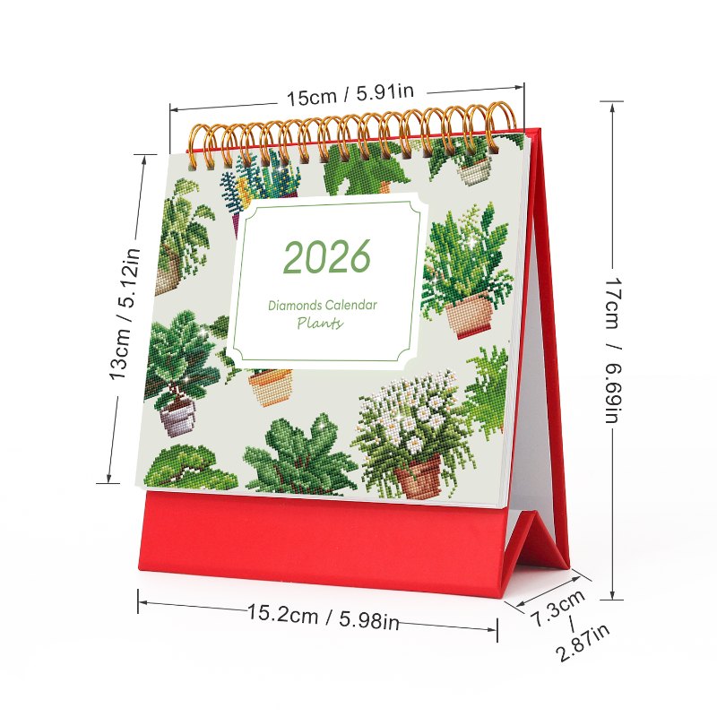 2026 Diamond Painting Bordskalender – Växtedition