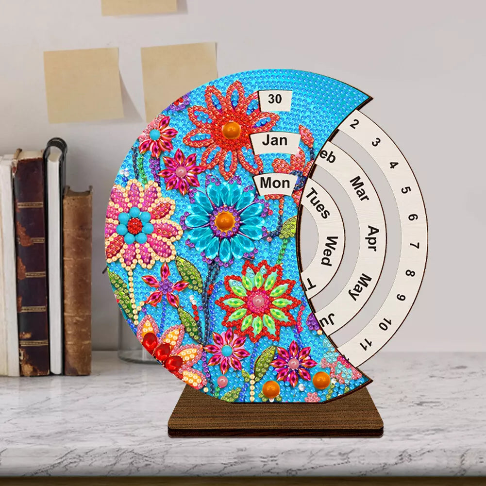 Diamond Painting Tidlös Kalender | Solrosor